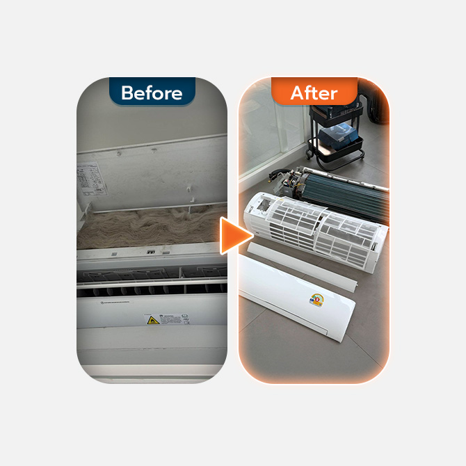 ล้างแอร์ 4 ทิศทาง และแอร์แขวน